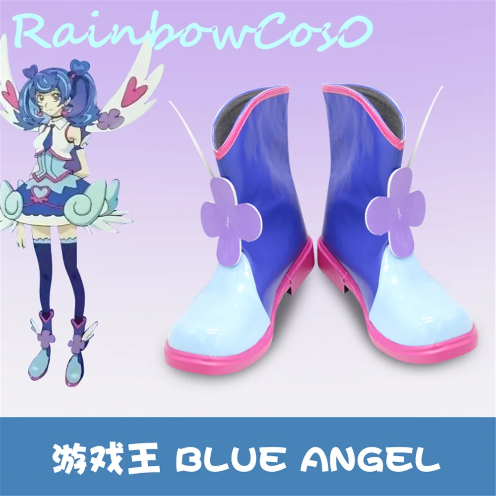Ю-Ги-о! Обувь для косплея Yu Gi Oh blue angel сапоги аниме карнавальвечерние НКА Хэллоуин