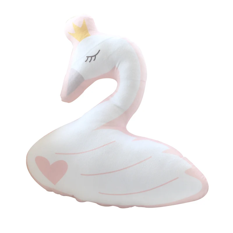 

1pc ins 45/75cm Dreamy heart Crown Swan Plush Toys for Girls Lovely Staffed Soft Animal Doll Baby Home Decor Kawaii Pillow Gifts