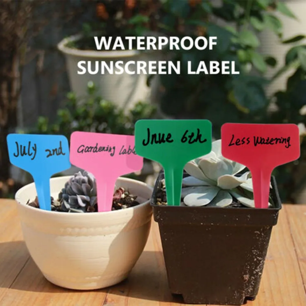 

100Pcs Plant Labels Gardening Herbs Home Living Markers Outdoor Plastic T-Type