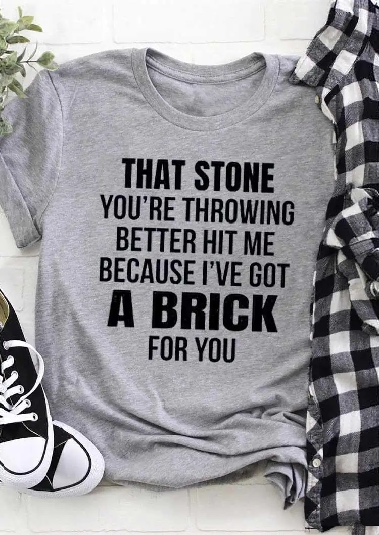 Симпатичная футболка с надписью Better Hit Me из 100% хлопка | Женская одежда