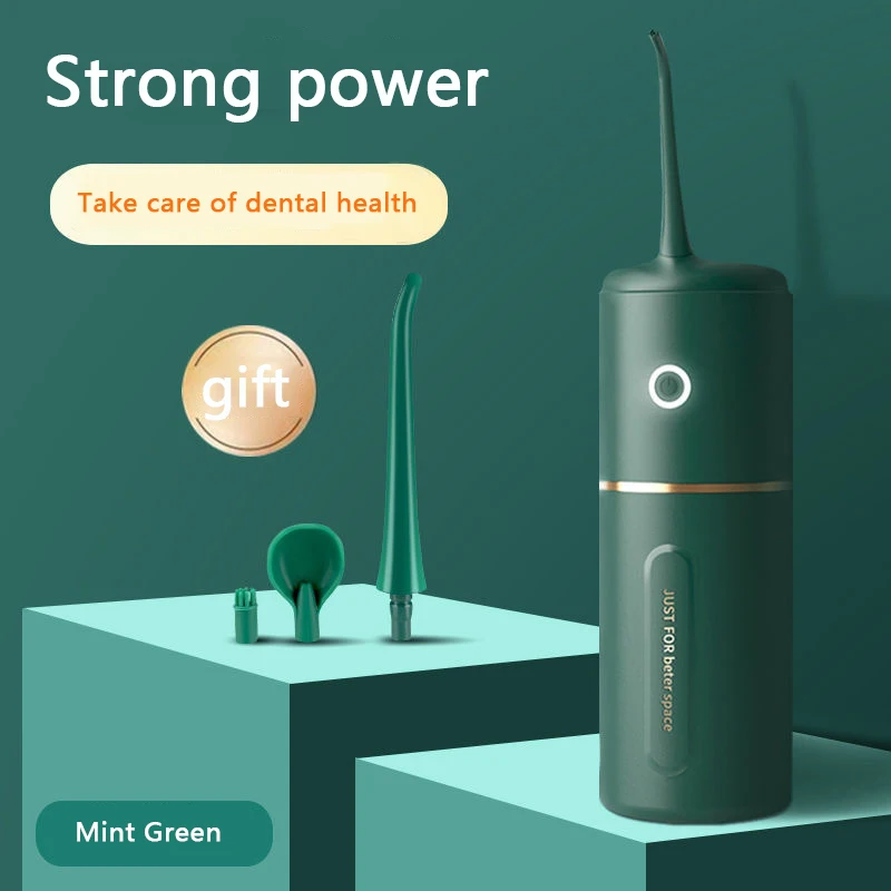 

USB Oral Irrigator Water Flossers for Teeth 280ML Rechargeable Portable Dental 3 Modes Water Tank Waterproof Teeth Cleaner