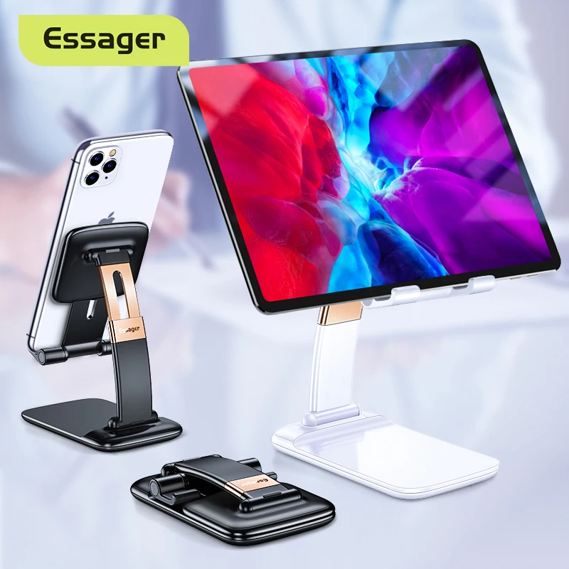 essager foldable desk mobile phone holder stand for iphone ipad pro tablet flexible gravity table desktop cell smartphone stand free global shipping