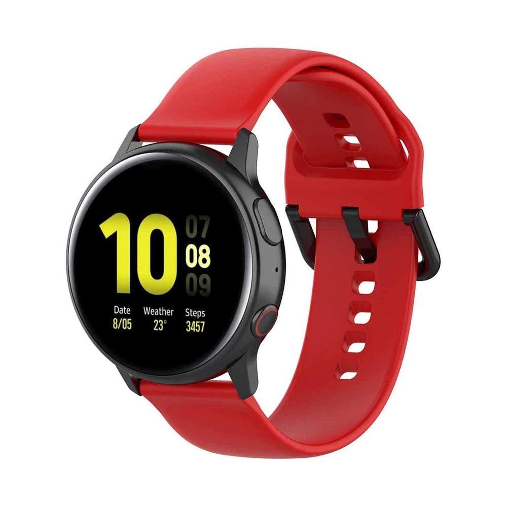 Ремешок силиконовый для Galaxy Watch Active 2 мягкий спортивный сменный Браслет Huawei GT2 42 мм