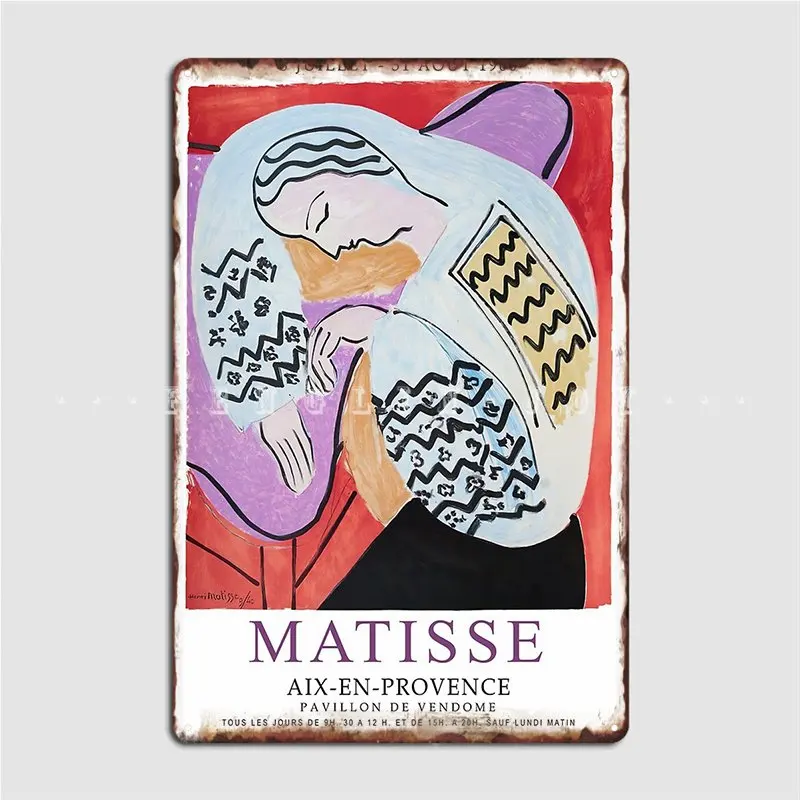 Matisse выставка экс-ан-Прованс мечта искусства металлический знак кинотеатр Кухня Бар пещера создание тарелок жестяной знак плакаты