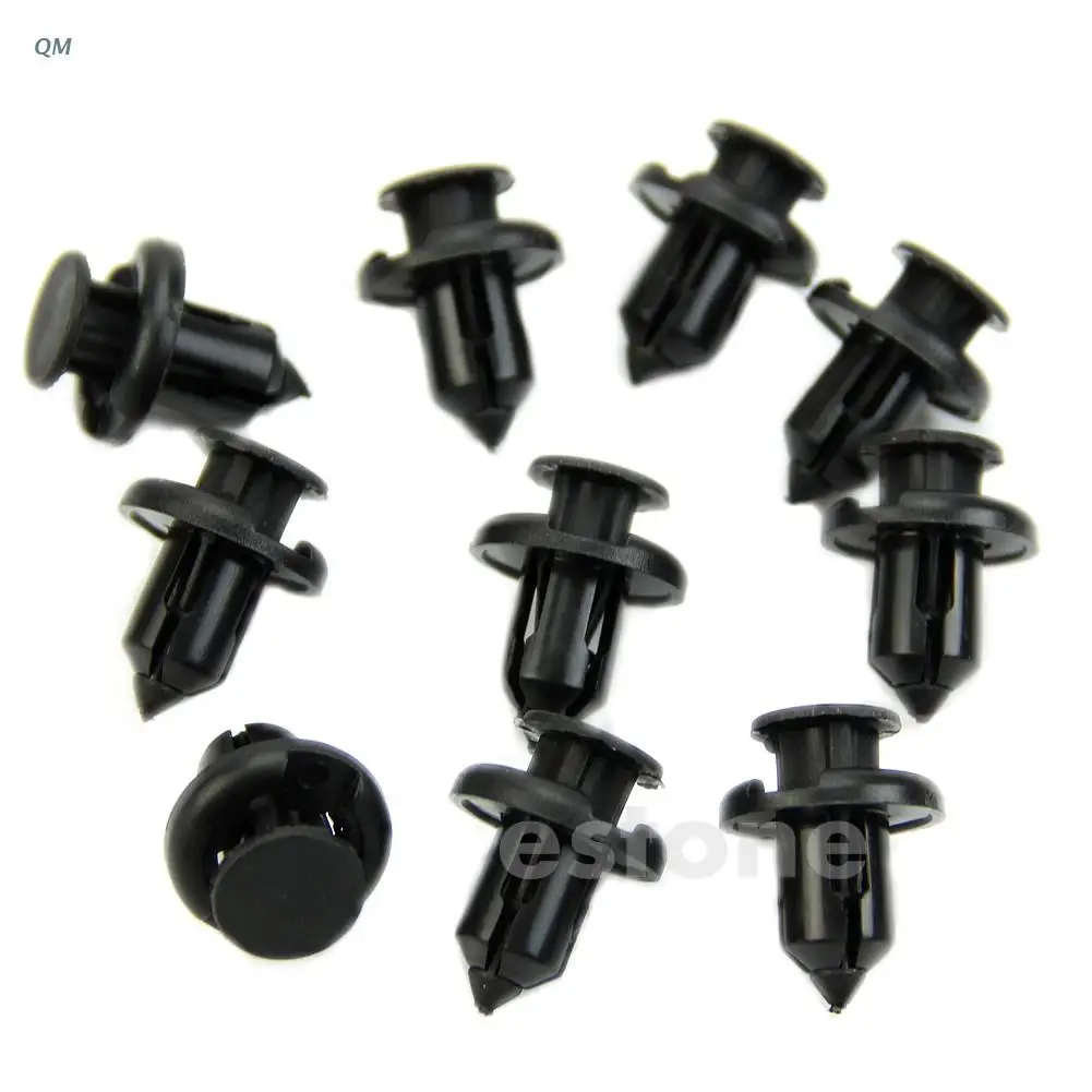 

13MF 10pcs Nylon Trim Board Panel Retainer Clips Fasteners Black for toyota