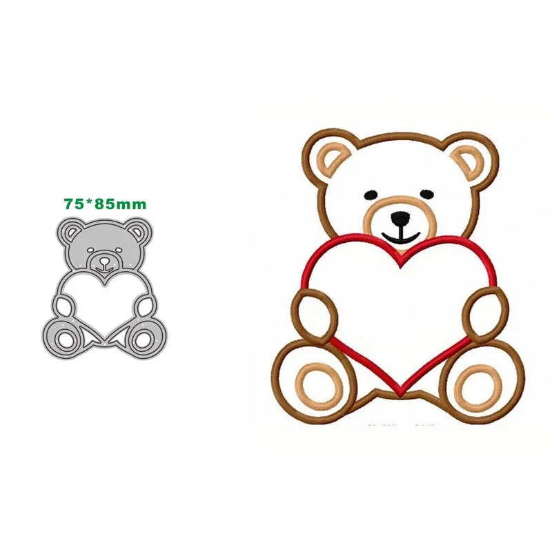 

Metal Cutting Dies Bear For DIY Scrapbooking Words Photo Album Decorative Embossing DIY Paper Card
