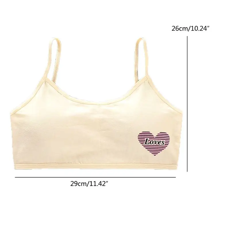 

8-18Y Girls Underwear Soft Cotton Bra for Kids Teenager Training Small Vest Underwear Puberty Clothing