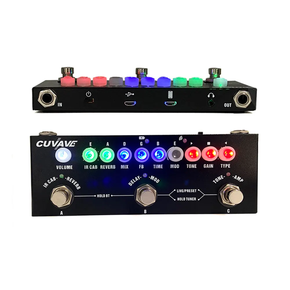 

Rechargeable Guitar Accessories Effects Pedal Tremolo Delay Chorus Phaser Reverb Professional Portable Amplifier Digital Mini