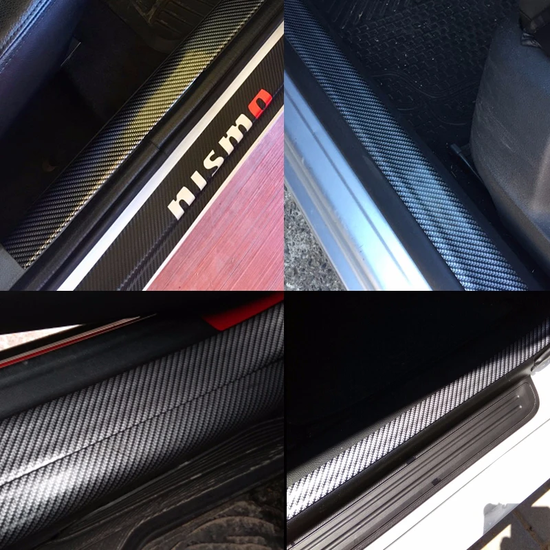 NS Modify Car Stickers 5D Carbon Fiber Rubber Styling Door Sill Protector Edge Guard For Toyota BMW Audi Mazda Ford Hyundai | Автомобили и