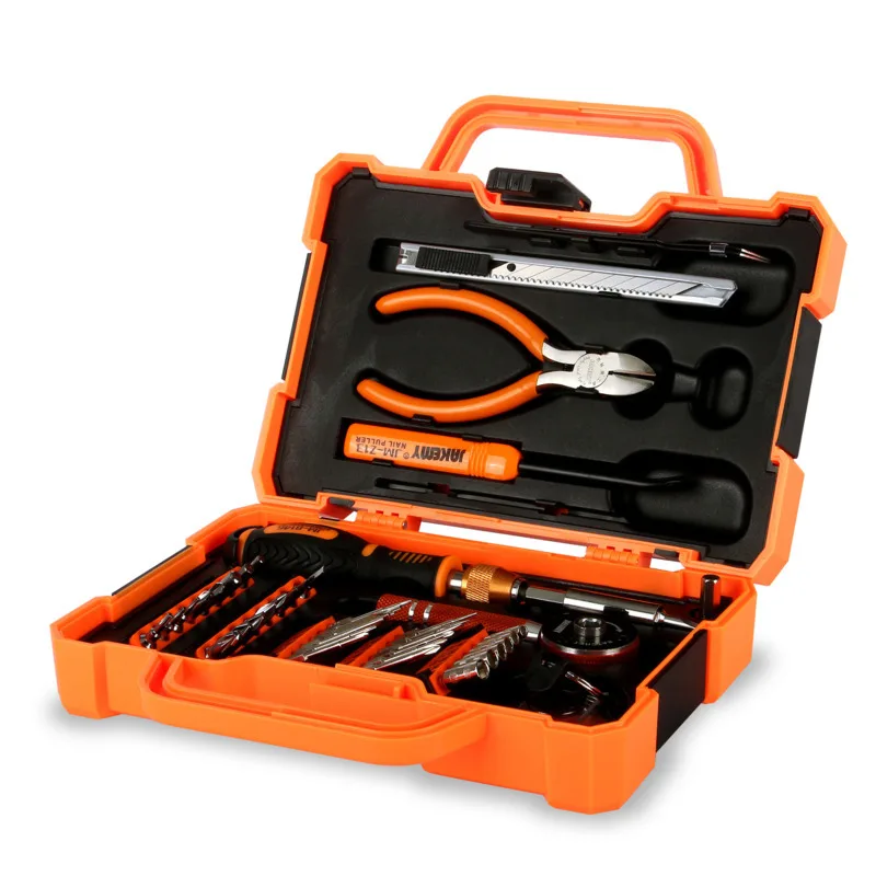 

JAKEMY JM-8146 47 pcs in 1 Household magnetic diy repair tool kit hardware tool screwdriver bit set