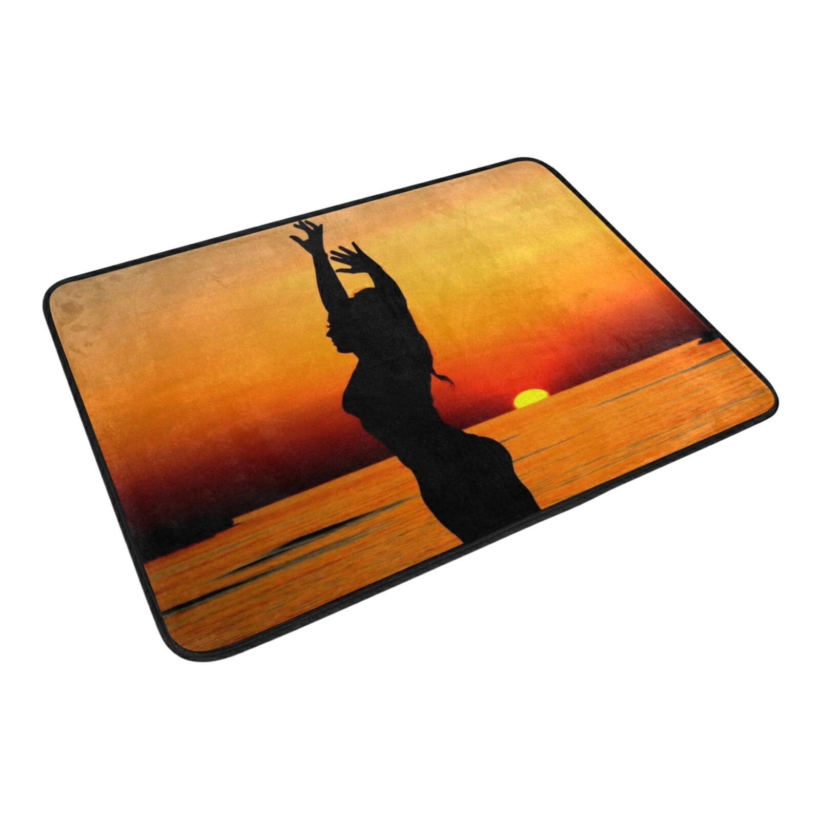 Новинка 2021 занавеска для душа в комплекте Черная Женская тканевая