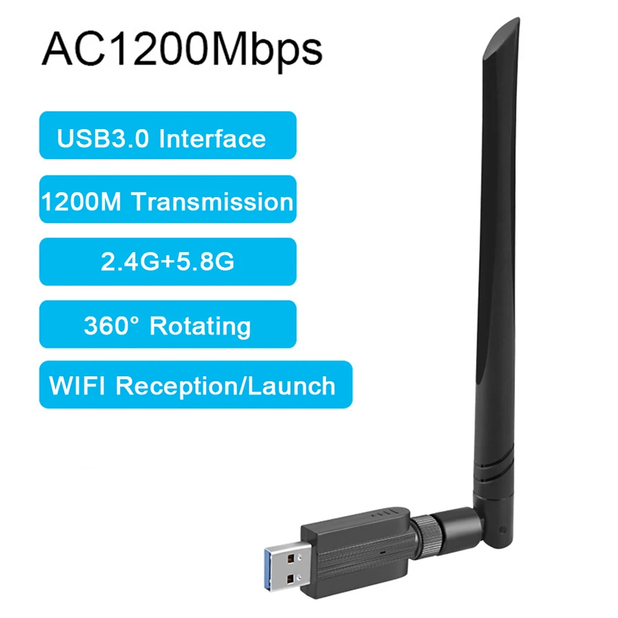 Satxtrem USB WiFi адаптер 1200 Мбит/с 3 0 Беспроводная сеть ключ двухдиапазонный 2 4G/5G 802.11ac