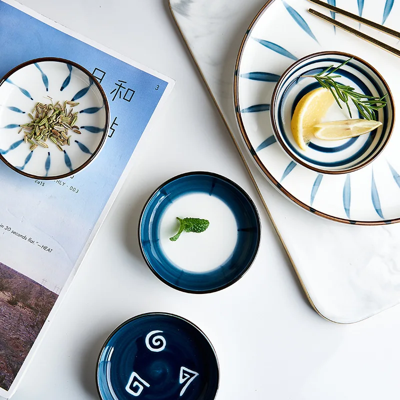 Кухонное керамическое блюдо в ассортименте мини-тарелка для приправ миска соуса