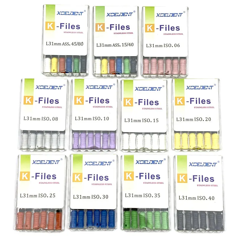 10 коробок Эндодонтический корневой канал K Файлы (Ручное использование)