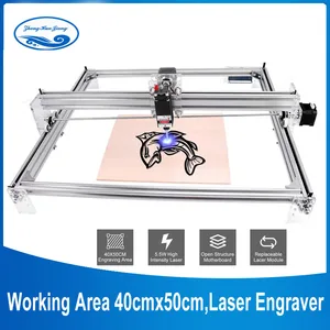 Рабочая зона 40 см x 50 см, 2500 мвт5500 МВт15 Вт, лазерный станок с ЧПУ, настольный лазерный гравировальный станок сделай сам, миниатюрный лазерный принтер