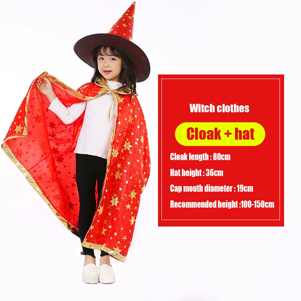 

Amawill Children Halloween Witch Hats Set Halloween Party Cosplay With Pointy Hat Girl Boys Cosplay Kids Birthday Party Supplies
