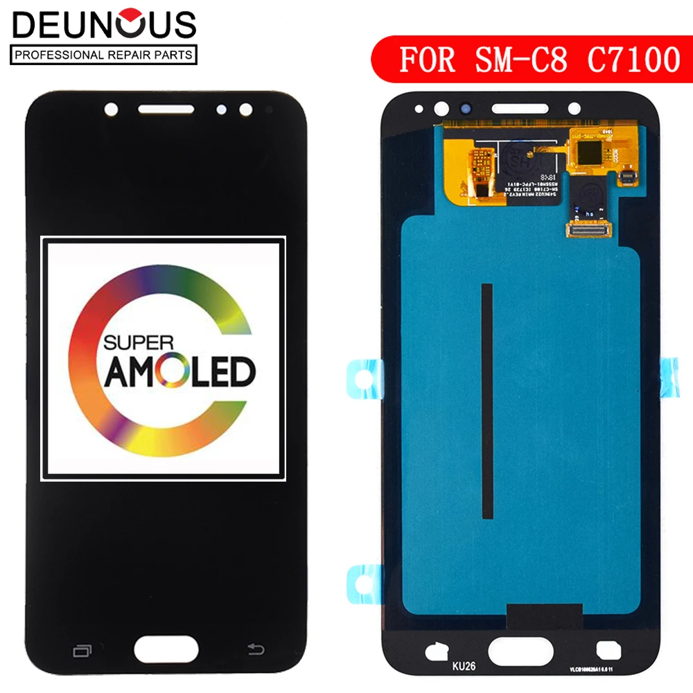 ЖК-дисплей Super AMOLED для SAMSUNG GALAXY C8 C7100, дисплей с сенсорным экраном и дигитайзером в сборе C710F, сменный ЖК-дисплей 5,5 дюйма для SAMSUNG C8