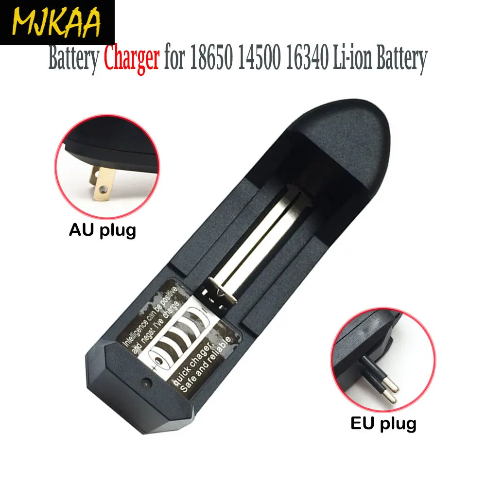 MJKAA аккумулятор 18650 3 7 V Перезаряжаемый литий ионный 2600 mHA + зарядное устройство с