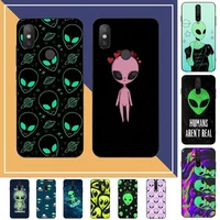 aesthetics cute cartoon alien phone case for redmi note 8 7 9 4 6 pro max t x 5a 3 10 lite pro