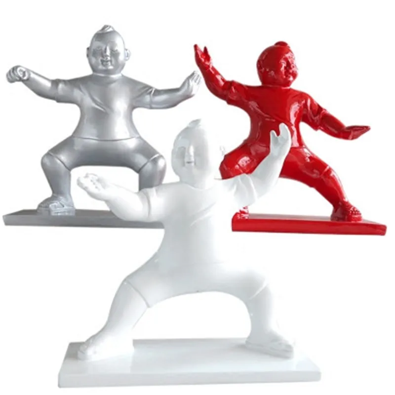 Китайский Стиль Тай Чи Кунг Фу персонажи абстракция Смола полная длина портрет