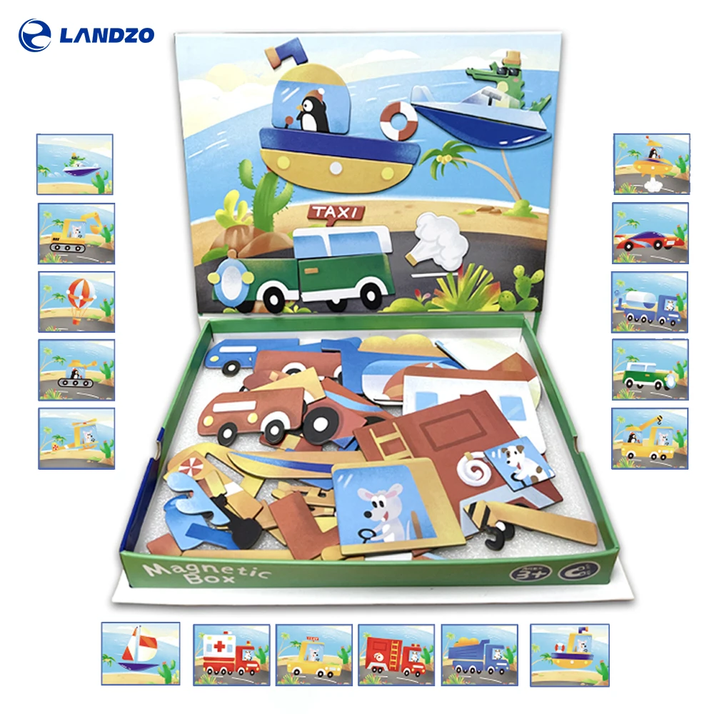 Деревянные 3d Пазлы Landzo игрушки Монтессори обучающая Головоломка сделай сам