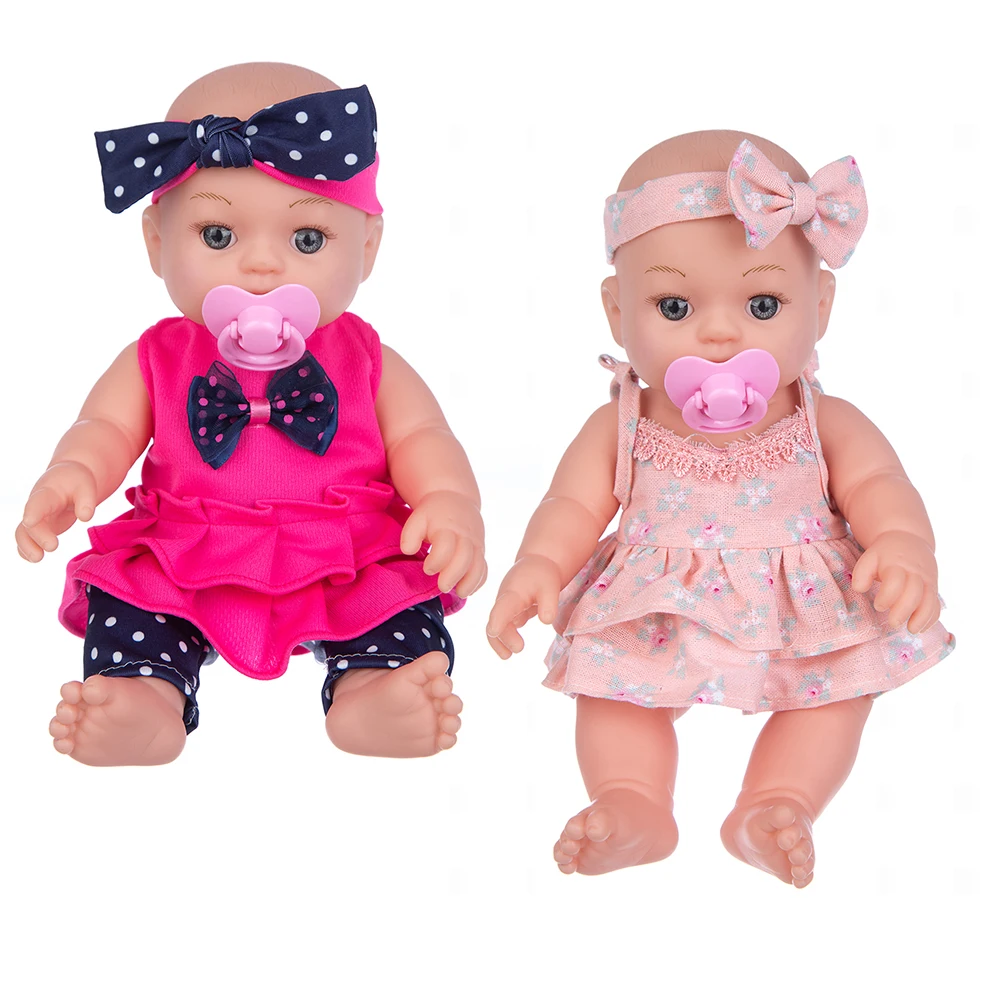 

12inch Vinyl Lifelike Doll Harmless Hair Clothes Removable Toy Kid Accompany Gift Childrens Birthday Surprise Toys