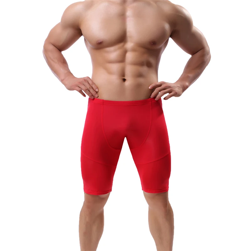 

Men Sexy Boxers Short Sleepwear Casual Men Shorts Homewear Sleep Knee-length Sheer Lounge Men Panties Slim Pajama Bottoms Home