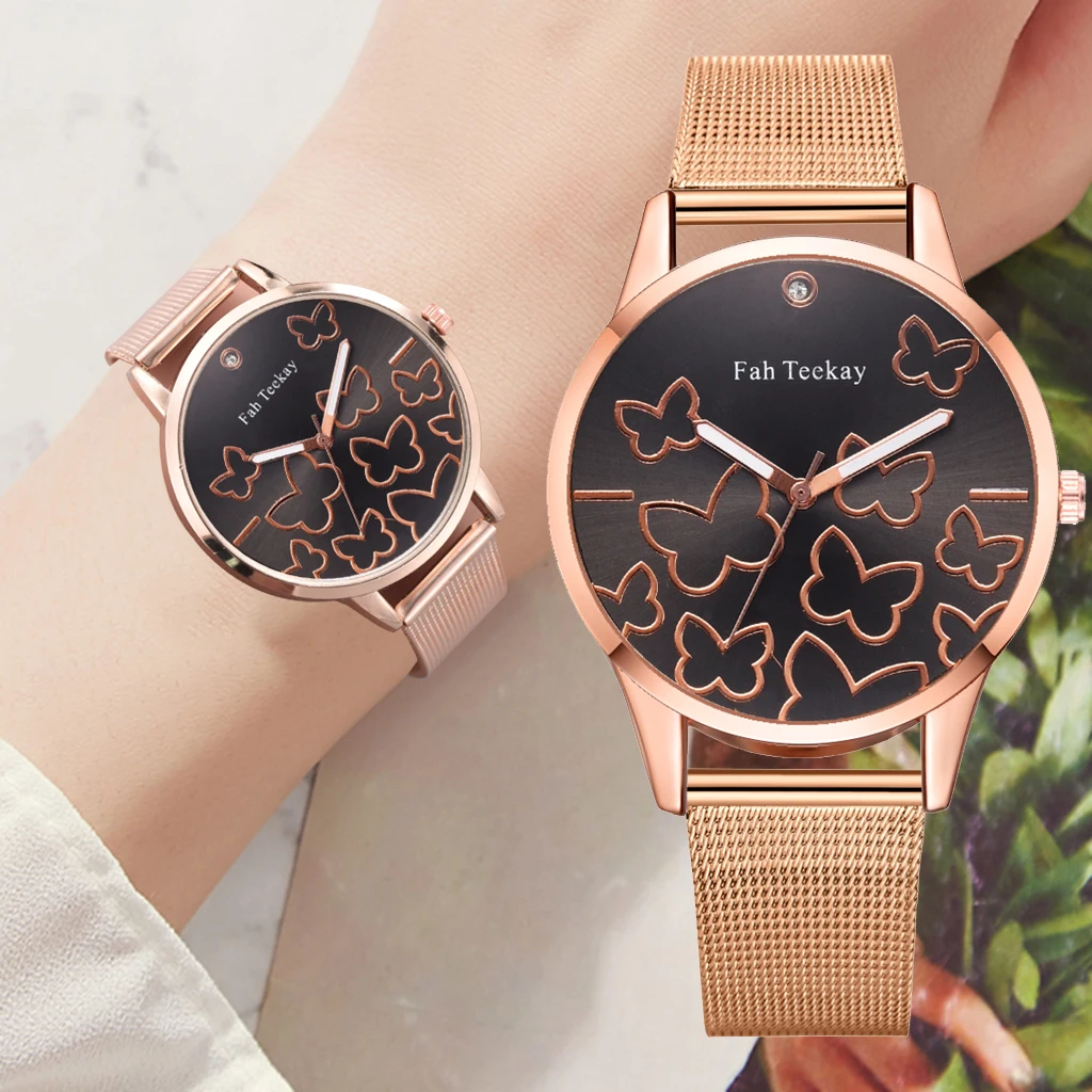 Роскошные женские часы из сплава Модные кварцевые наручные повседневные новое