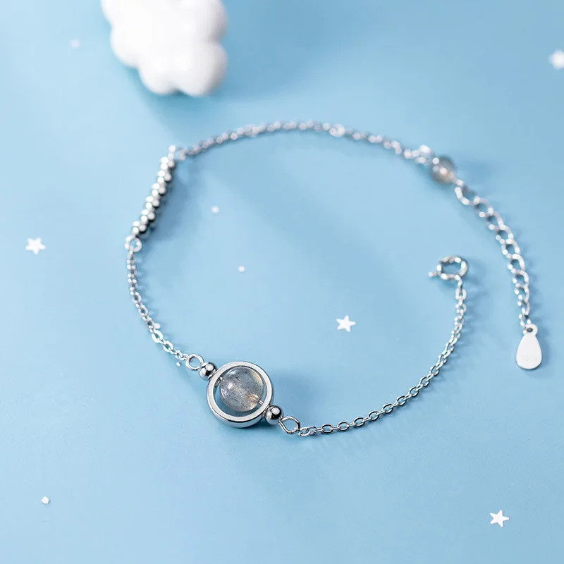 

Настоящий. Женский браслет-цепочка с круглыми бусинами на удачу GTLS900