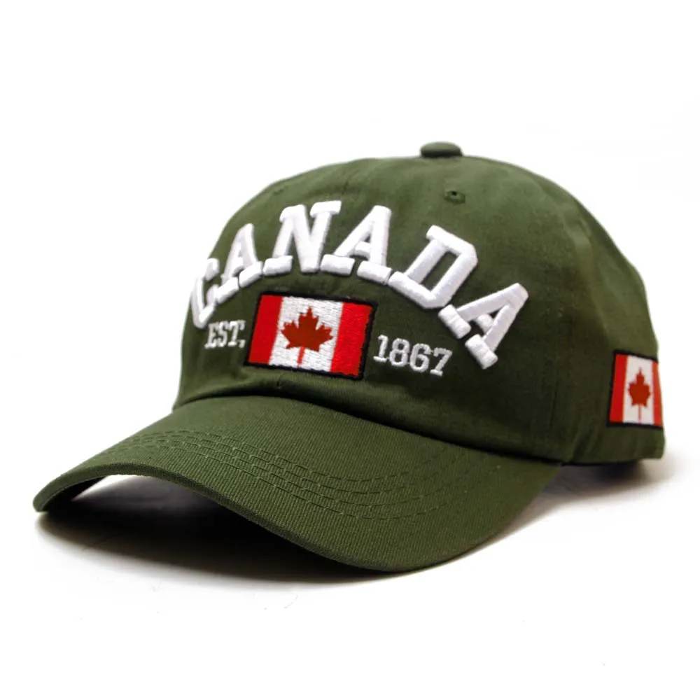 Hatlander бренд Канада буквы вышивка бейсболки Хлопок gorra snapback изогнутые папа шляпа