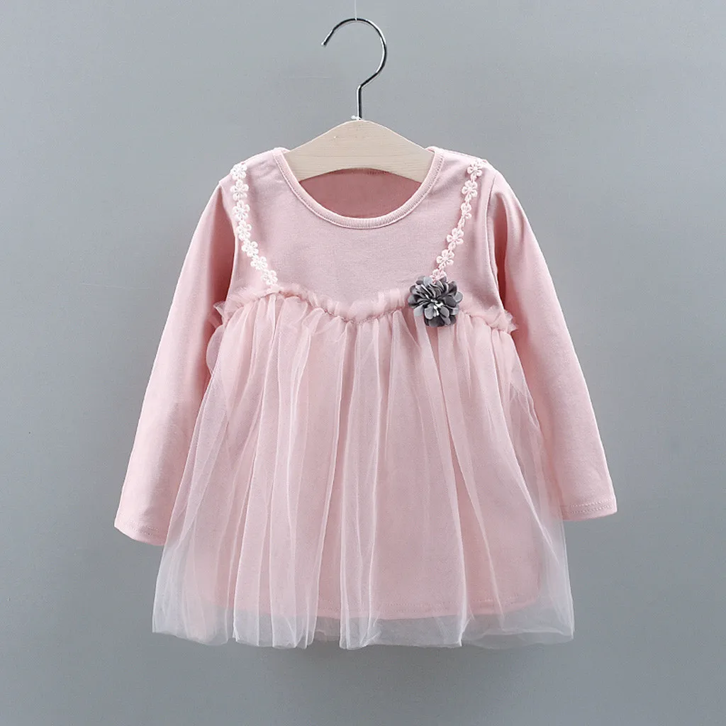 Осенние корейские платья для девочек маленькая свежая Детская кофта с длинным