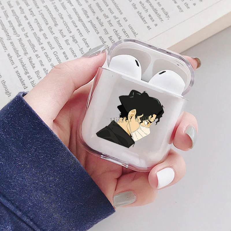 

Haikyuu Anime Sakusa Soft TPU Case For Apple AirPods 2 Transparent Earphone Case For Airpods 1 Funda Capa