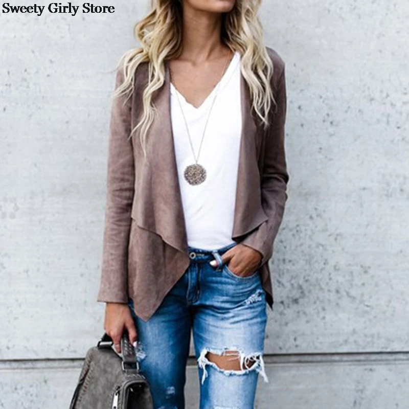 Весенне-осенняя куртка для женщин верхняя одежда пальто офисных леди модная