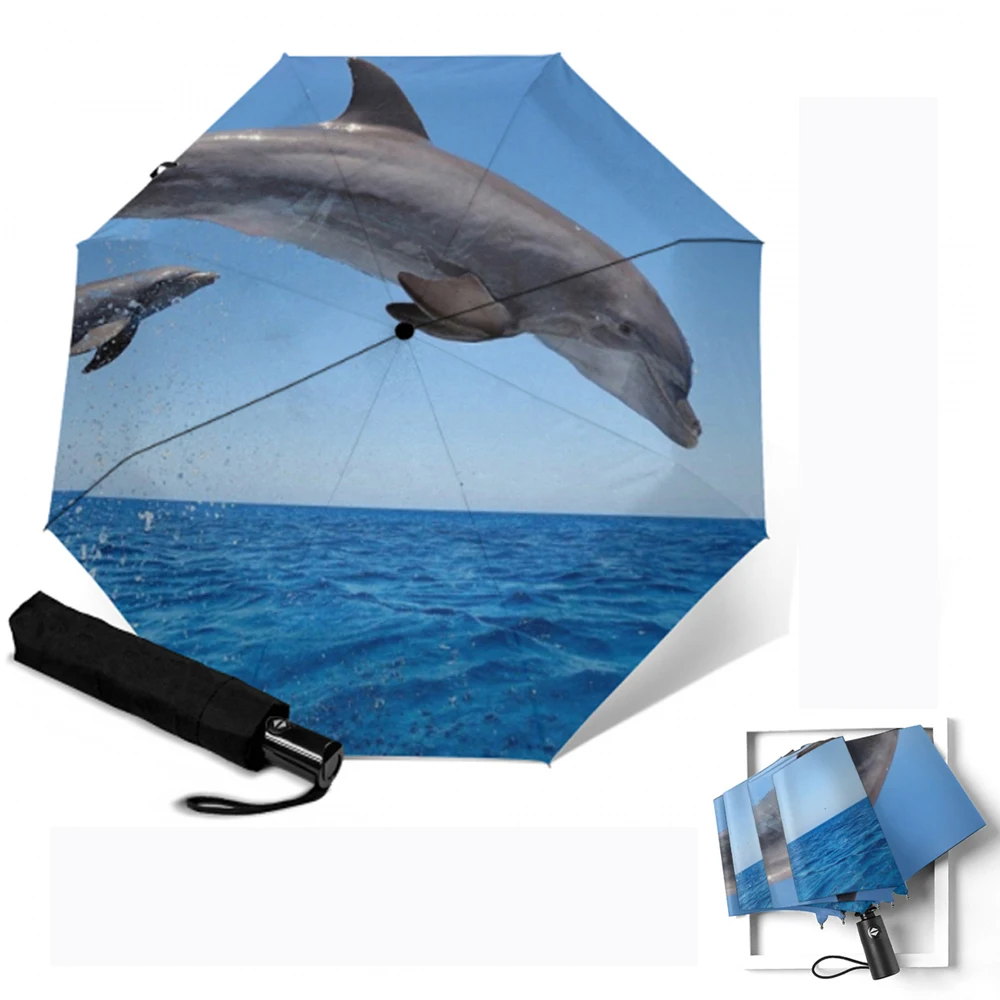 Роскошный складной зонт с автоматическим открытием и закрытием для путешествий