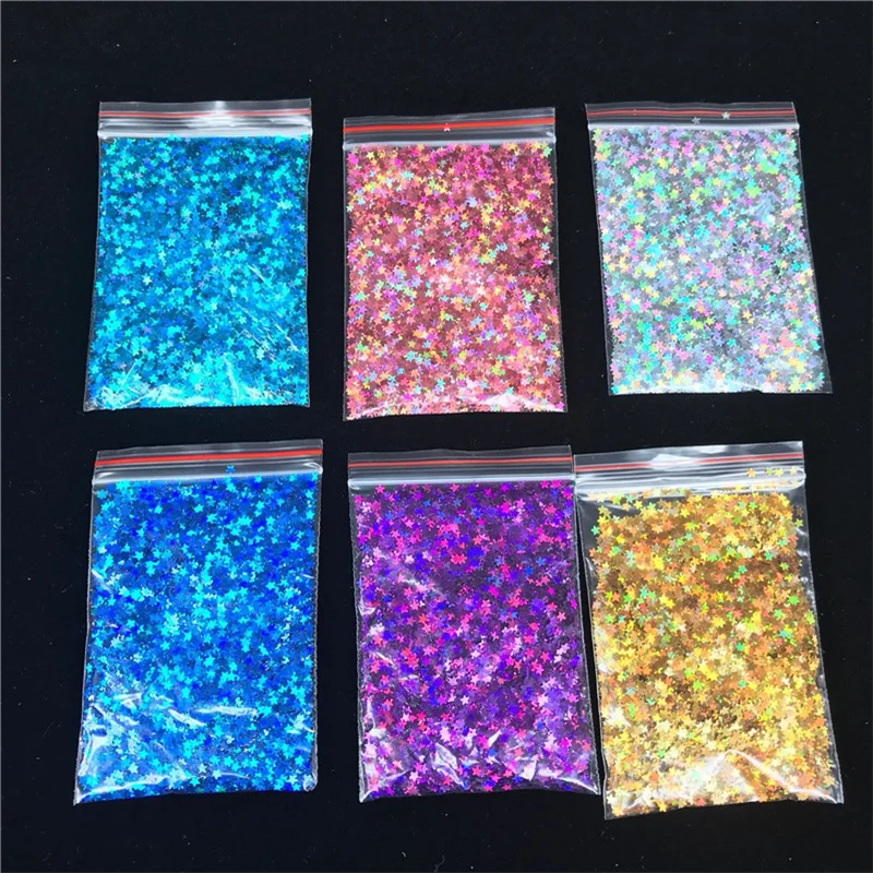 10 г 3 мм звезда розового золота Сердце Конфетти из фольги лазерные блестки