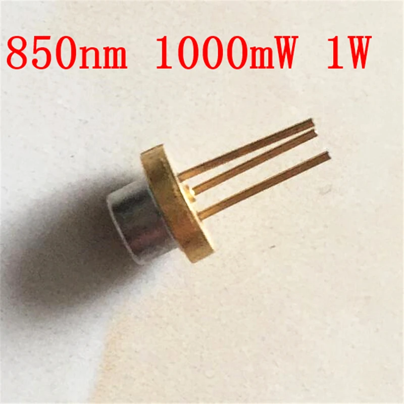 

2pcs 850nm 1000mW 1W 5.6mm infrared laser diode Output power: CW 1000mW Working current: 1200mA Working voltage: 1.9-2.2V