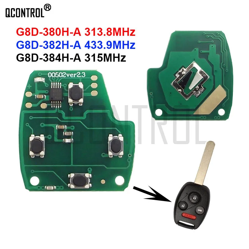QCONTROL-llave remota de coche, placa de circuito electrónico para Honda Accord Element CR-V Fit City Jazz Odyssey Shuttle Civic