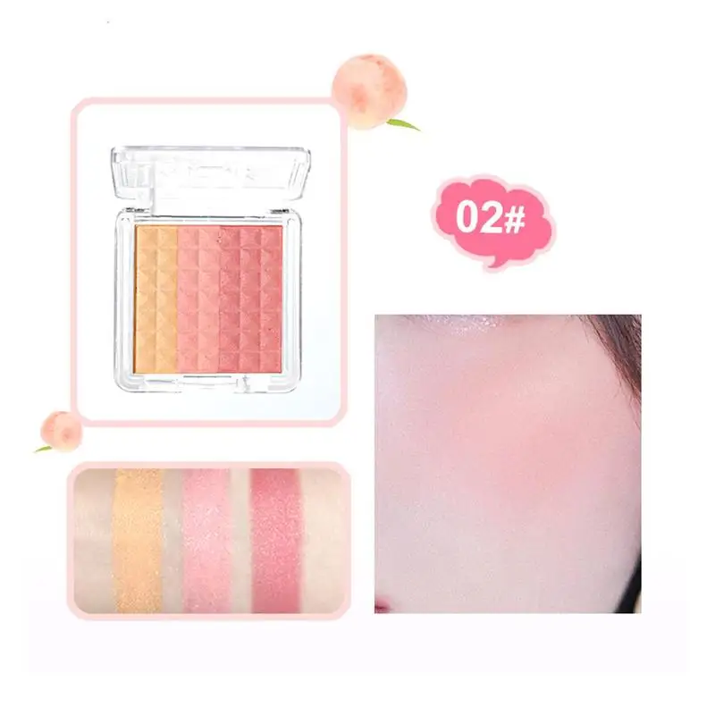 Трехцветные градиентные румяна пудра макияж палитра румян крем рубашка кисть