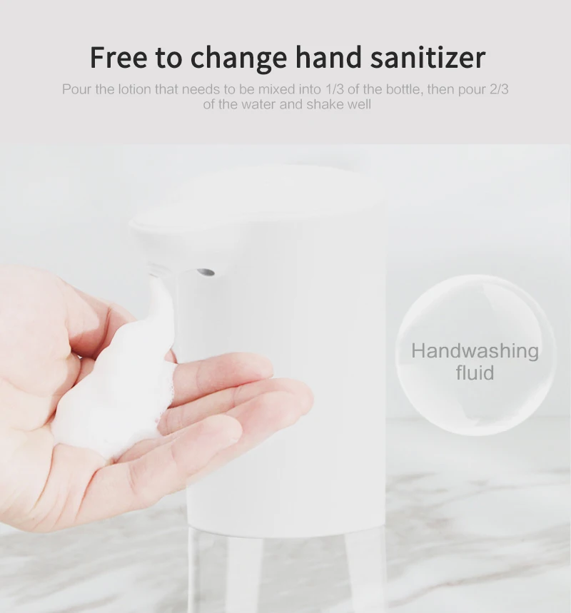 

300ml automatic infrared intelligent sensor soap dispenser foam type without battery body is small more hygienic high quality