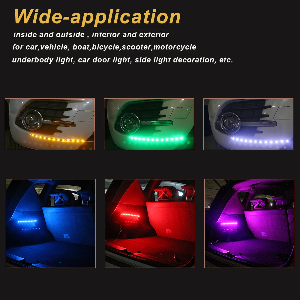 10 шт. 30 см Светодиодные ленты светильник s Гибкая Knight Rider флэш-Underglow