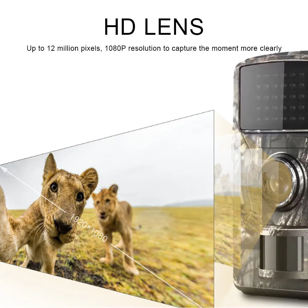 12MP 1080P тропа охотничья Камера лес дикий наблюдения HT001B Ночное видение дикой