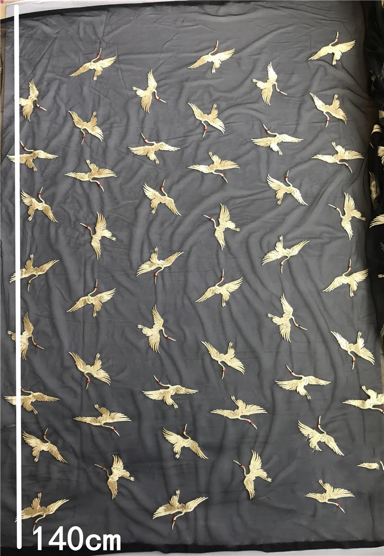 Новое подиумное вышитое кружевное платье сделай сам газовое черное с краном