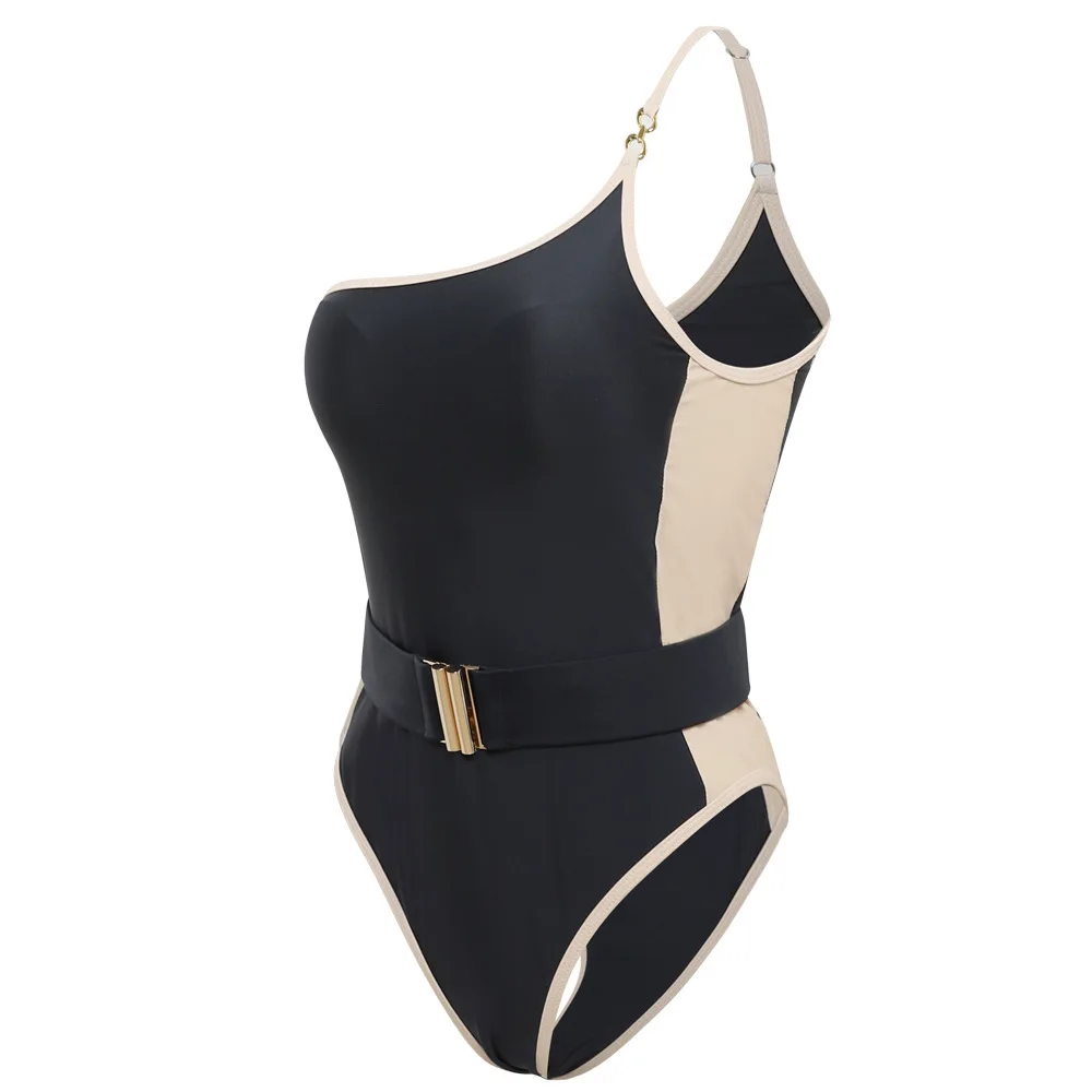 

Sexy One Shoulder One Piece Swimsuit 2020 New Off Shoulder Swimwear Bodysuit Bathing Suit Monokini
