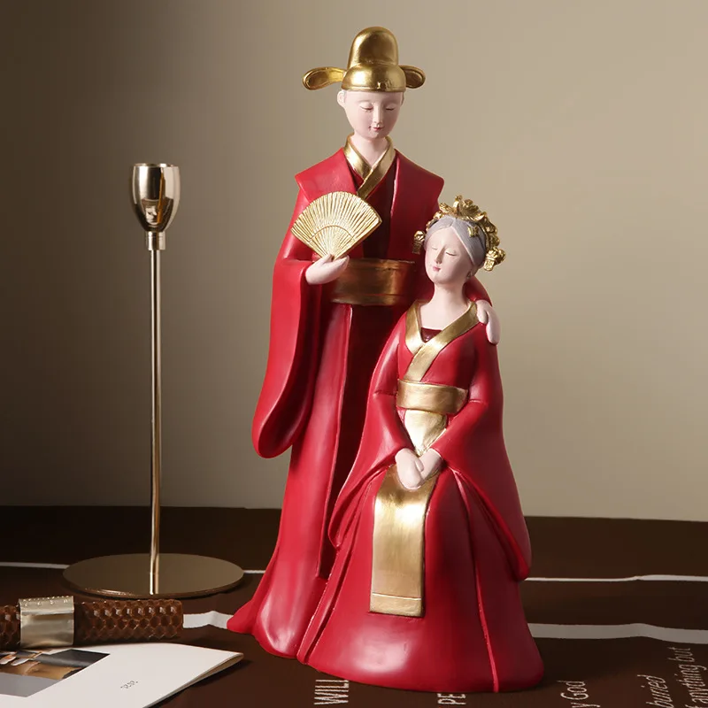

Nordic Creative Abstract Resin Couple Sculpture Ornaments Modern Art Statue Desktop Home Decoration Accessories for Wedding Gift