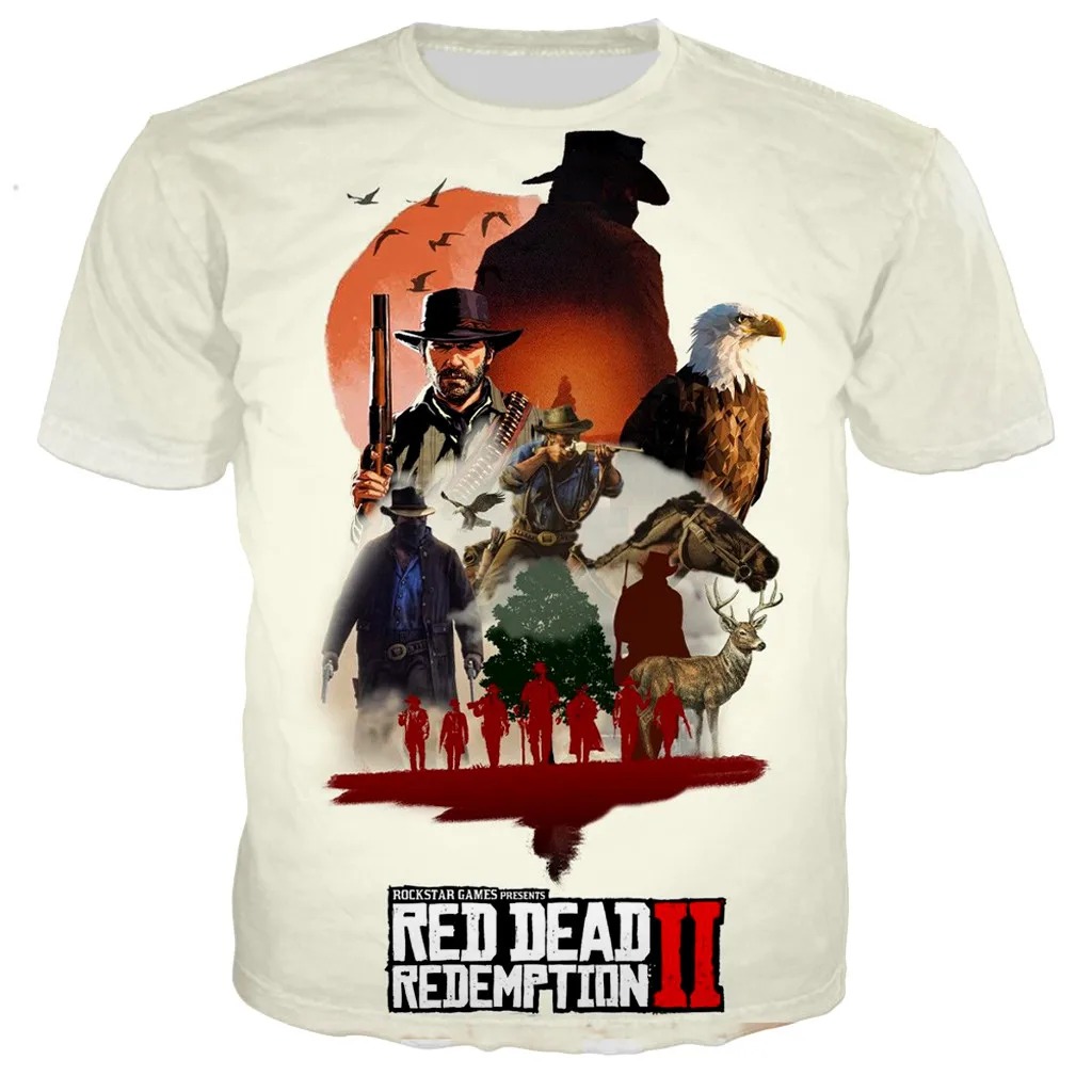 

Футболка Мужская/женская с 3D принтом игры Red Dead выкуп, модная крутая Повседневная рубашка в стиле Харадзюку, уличная одежда, топы, лето