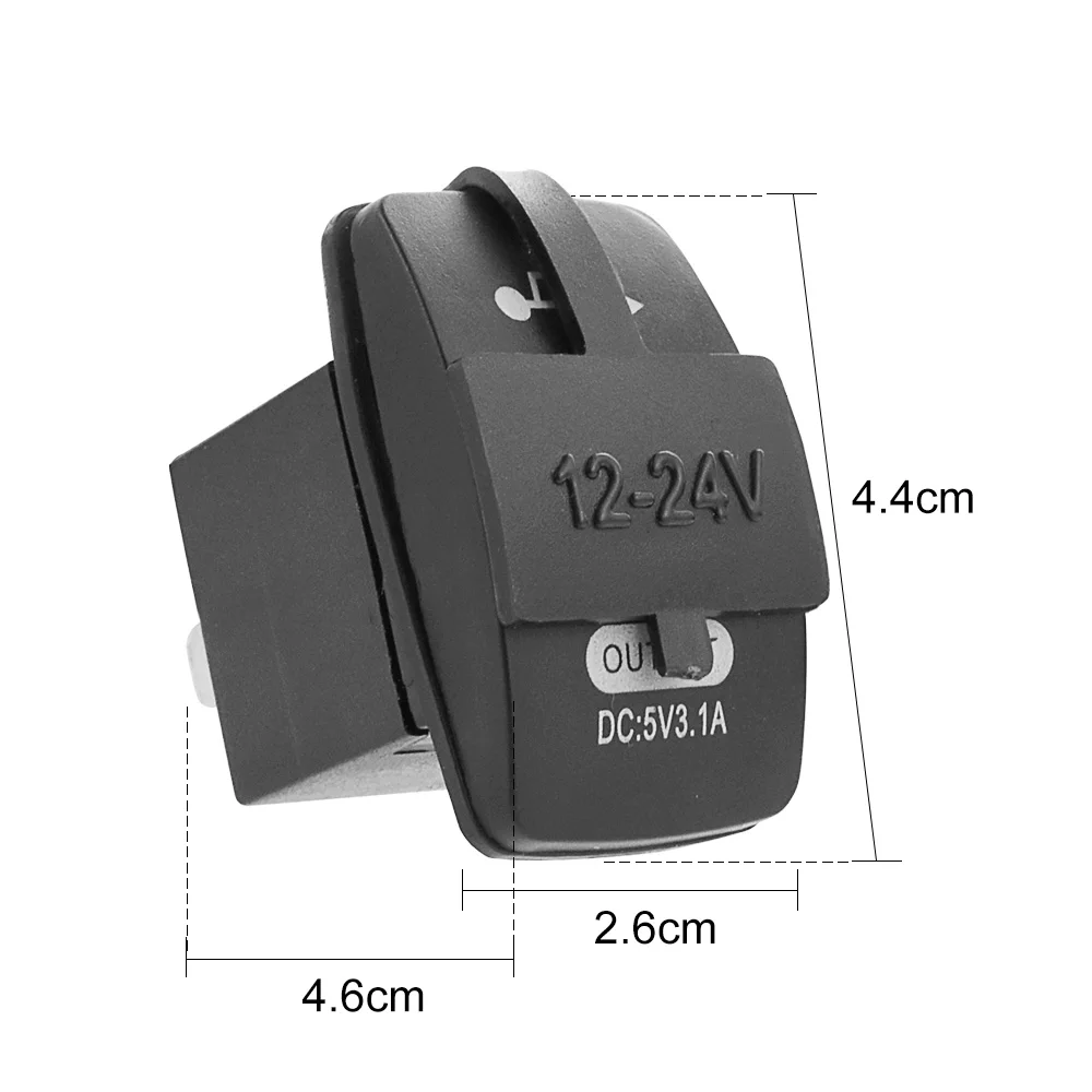 Автомобильное зарядное устройство водонепроницаемое с двумя USB-портами для Toyota