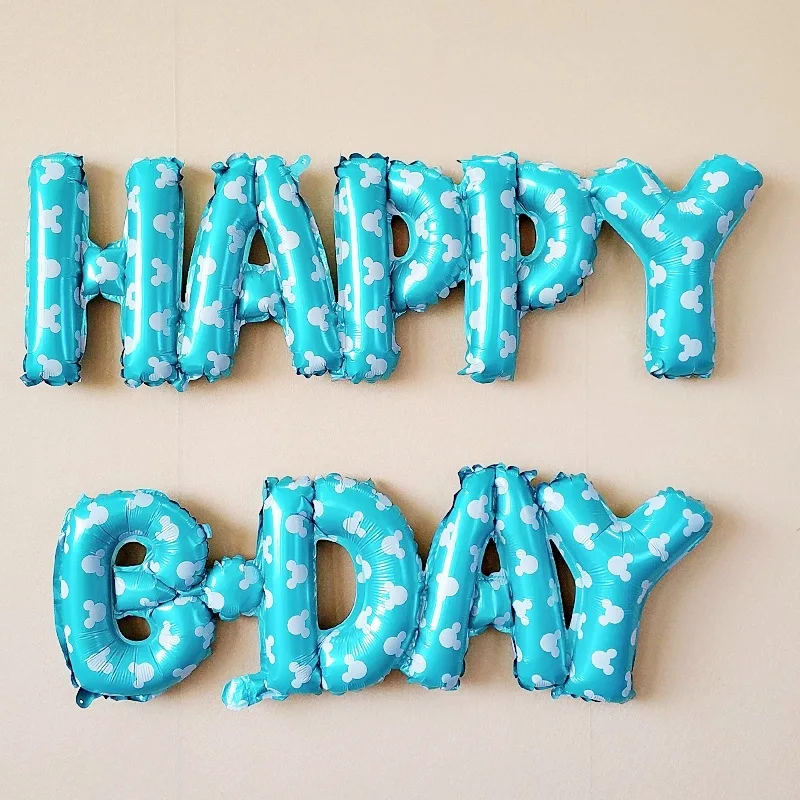 Большой 57 дюймовый шар Happy Bday баннер из алюминиевой фольги шары для украшения дня