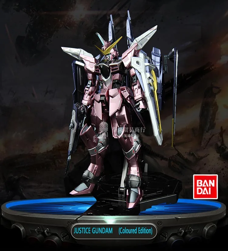 BANDAI MG 1/100 ZGMF-X19A INFINITE JUSTICE gunдамская металлическая раскраска бесконечная сборка модель подарки на день рождения Фигурки игрушки