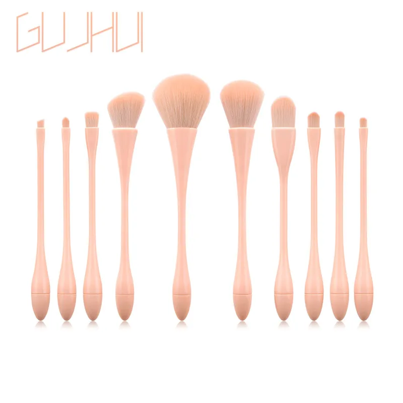 10 шт. Косметическая кисть маленькая талия набор для основы пудры румян тени век