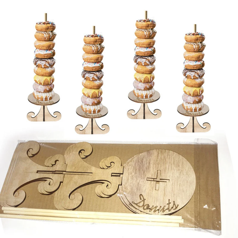 1 шт. деревянный держатель для пончиков|Товары украшения тортов| |